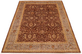 handmade Traditional Kafkaz Chobi Ziegler Brown Gray Hand Knotted RECTANGLE 100% WOOL area rug 9 x 11