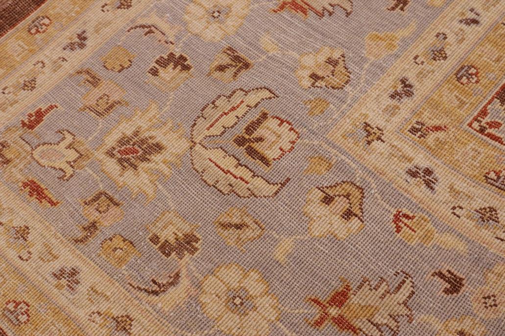 handmade Traditional Kafkaz Chobi Ziegler Brown Gray Hand Knotted RECTANGLE 100% WOOL area rug 9 x 11