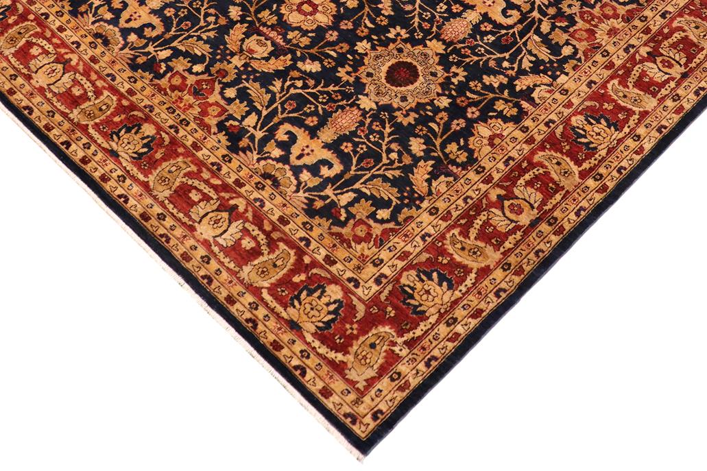 handmade Traditional Kafkaz Chobi Ziegler Blue Rust Hand Knotted RECTANGLE 100% WOOL area rug 9 x 12