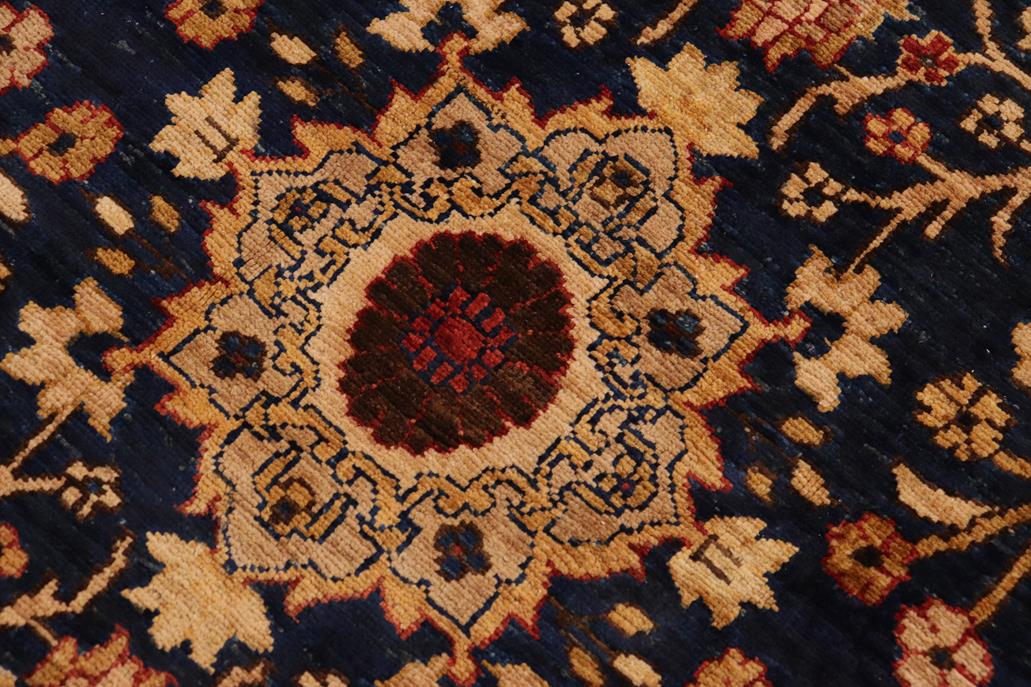 handmade Traditional Kafkaz Chobi Ziegler Blue Rust Hand Knotted RECTANGLE 100% WOOL area rug 9 x 12