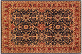 handmade Traditional Kafkaz Chobi Ziegler Blue Rust Hand Knotted RECTANGLE 100% WOOL area rug 9 x 12