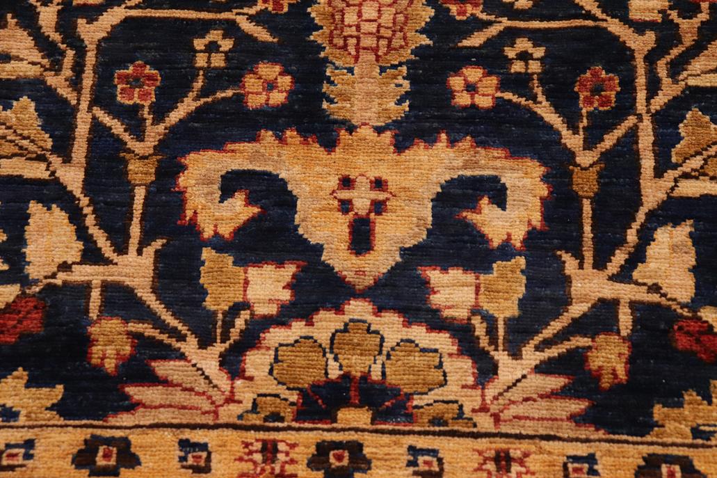 handmade Traditional Kafkaz Chobi Ziegler Blue Rust Hand Knotted RECTANGLE 100% WOOL area rug 9 x 12