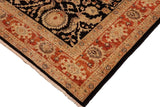 handmade Traditional Kafkaz Chobi Ziegler Black Red Hand Knotted RECTANGLE 100% WOOL area rug 9 x 12