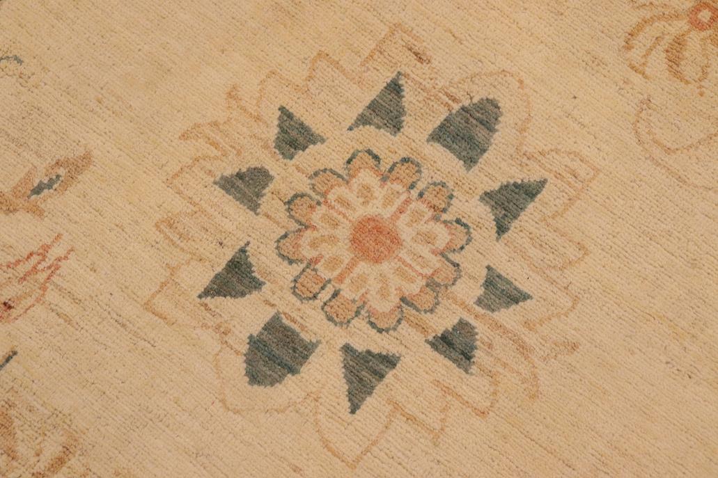 handmade Transitional Kafkaz Chobi Ziegler Beige Rust Hand Knotted RECTANGLE 100% WOOL area rug 10 x 13