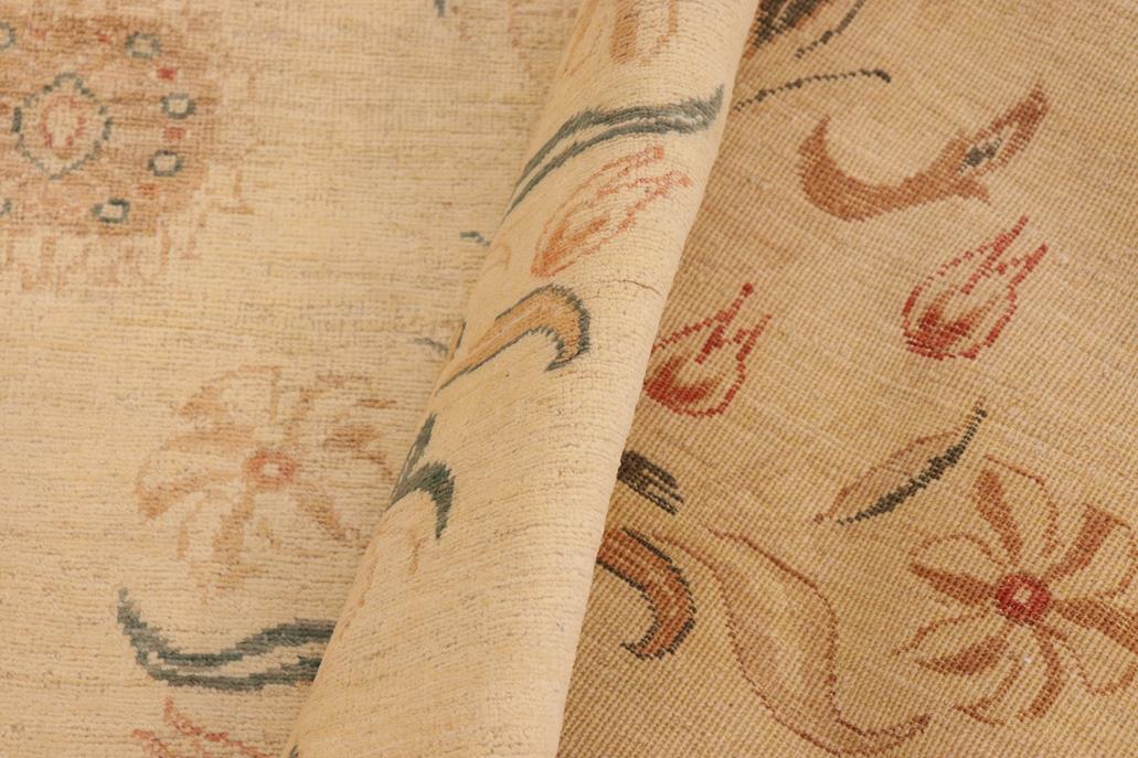 handmade Transitional Kafkaz Chobi Ziegler Beige Rust Hand Knotted RECTANGLE 100% WOOL area rug 10 x 13