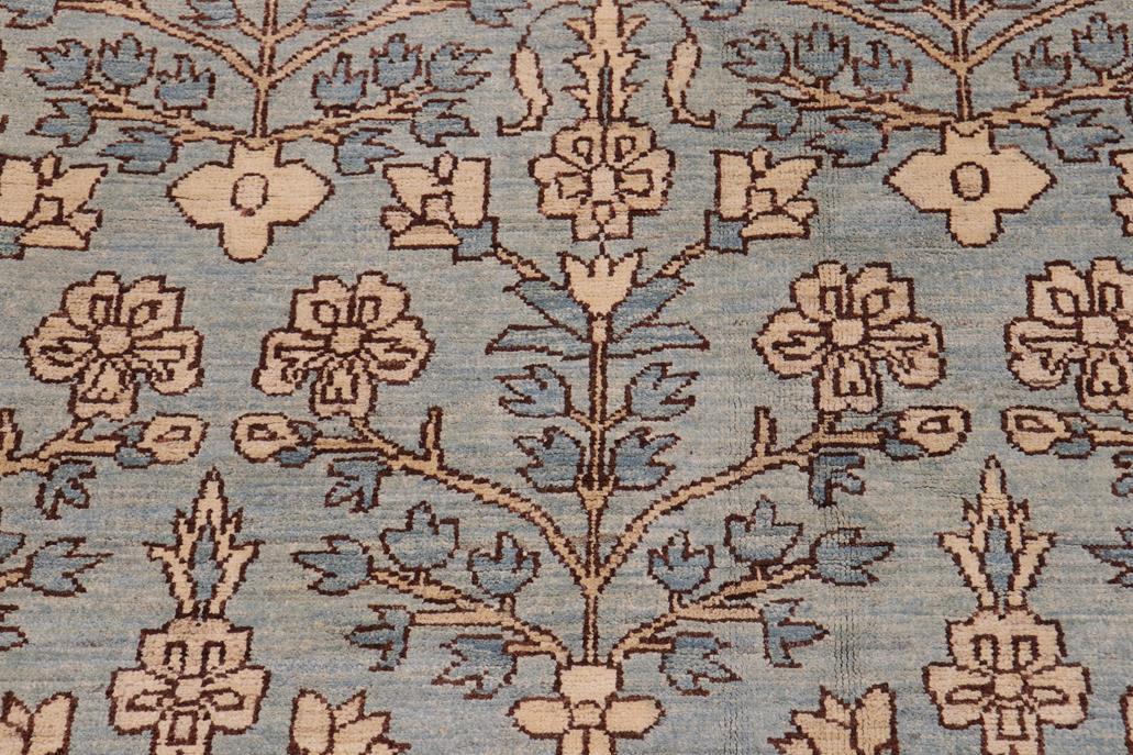 handmade Transitional Kafkaz Chobi Ziegler Lt. Green Lt. Green Hand Knotted RECTANGLE 100% WOOL area rug 12 x 18