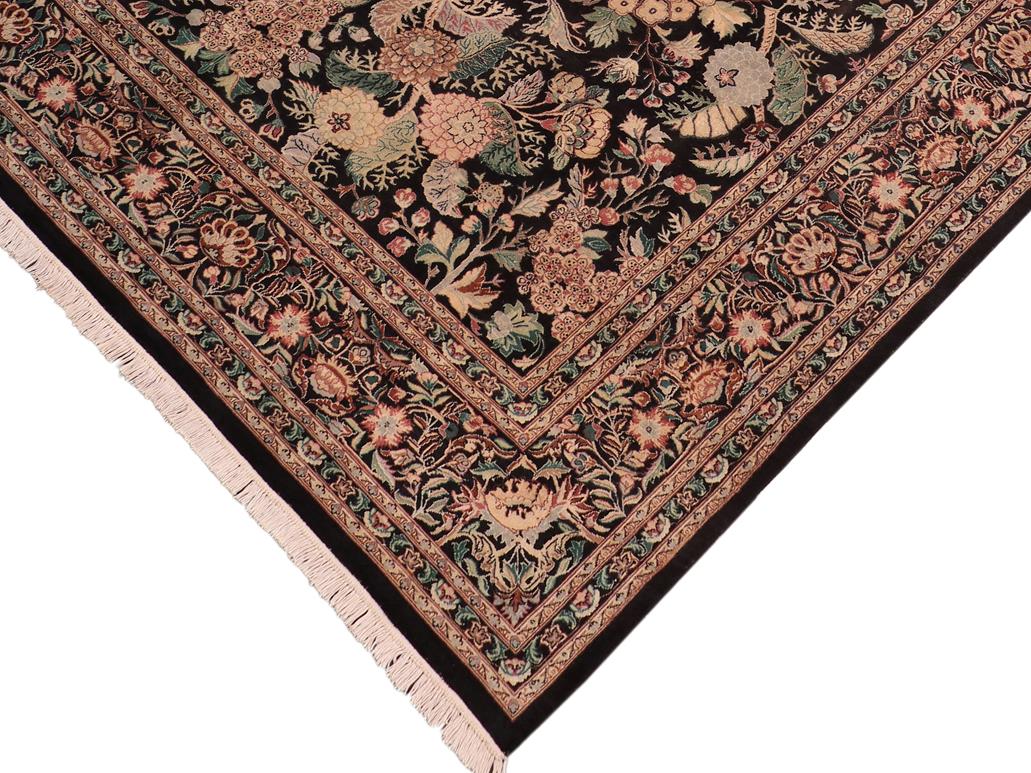 handmade Traditional Nagi Black Beige Hand Knotted RECTANGLE 100% WOOL area rug 8x10