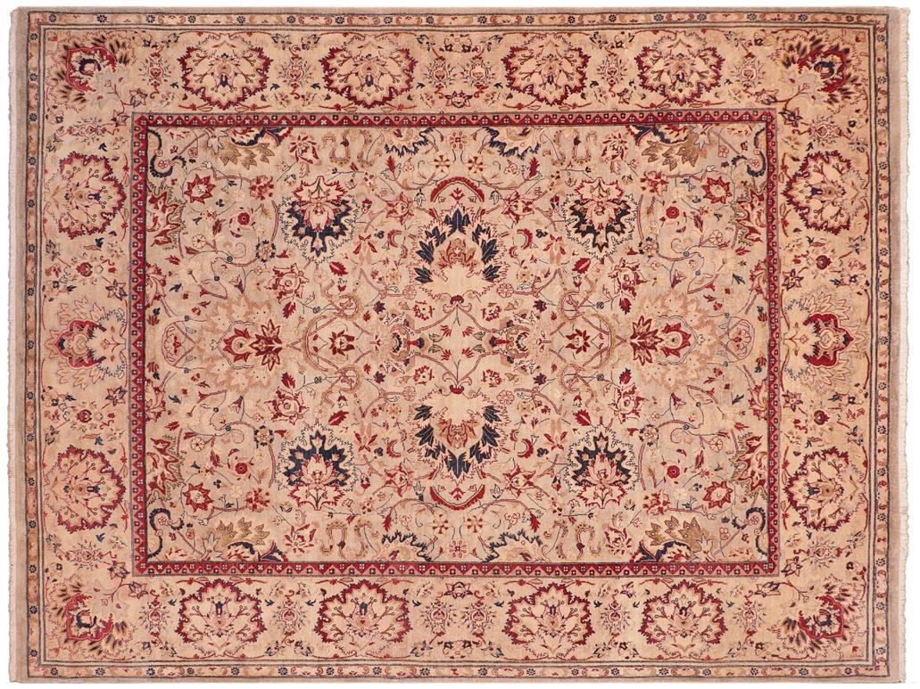 handmade Traditional Sultan Gray Lt. Brown Hand Knotted RECTANGLE 100% WOOL area rug 8x10