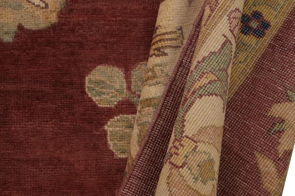 handmade Traditional Kafkaz Chobi Ziegler Sienna Tan Hand Knotted RECTANGLE 100% WOOL area rug 9 x 11