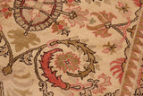 handmade Transitional Kafkaz Chobi Ziegler Beige Pink Hand Knotted RECTANGLE 100% WOOL area rug 9 x 13