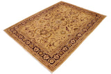 handmade Traditional Kafkaz Chobi Ziegler Lt. Gold Burgundy Hand Knotted RECTANGLE 100% WOOL area rug 9 x 12