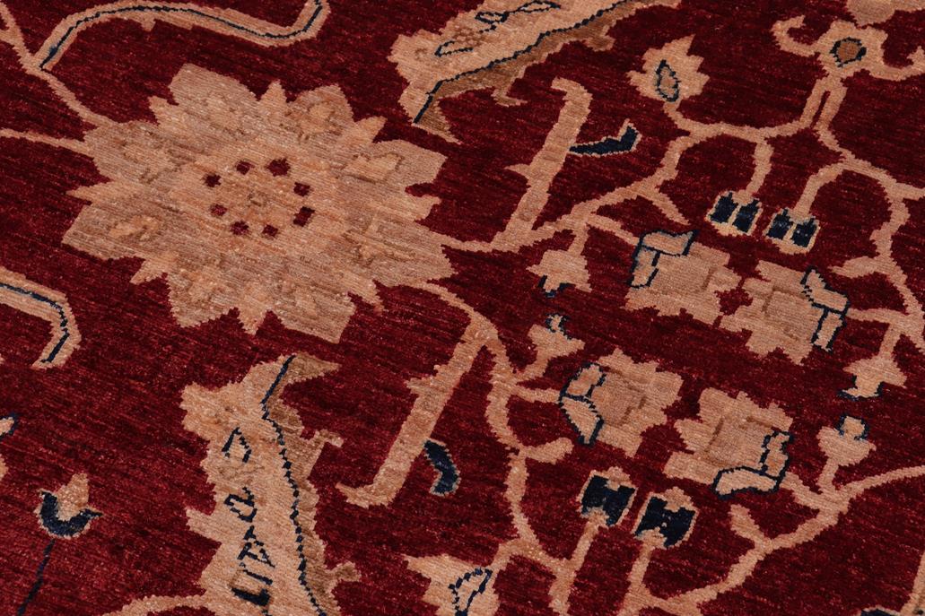 handmade Traditional Kafkaz Chobi Ziegler Red Blue Hand Knotted RECTANGLE 100% WOOL area rug 9 x 12