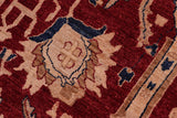 handmade Traditional Kafkaz Chobi Ziegler Red Blue Hand Knotted RECTANGLE 100% WOOL area rug 9 x 12
