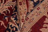 handmade Traditional Kafkaz Chobi Ziegler Red Blue Hand Knotted RECTANGLE 100% WOOL area rug 9 x 12