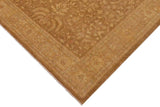 handmade Traditional Kafkaz Chobi Ziegler Gold Tan Hand Knotted RECTANGLE 100% WOOL area rug 10 x 12