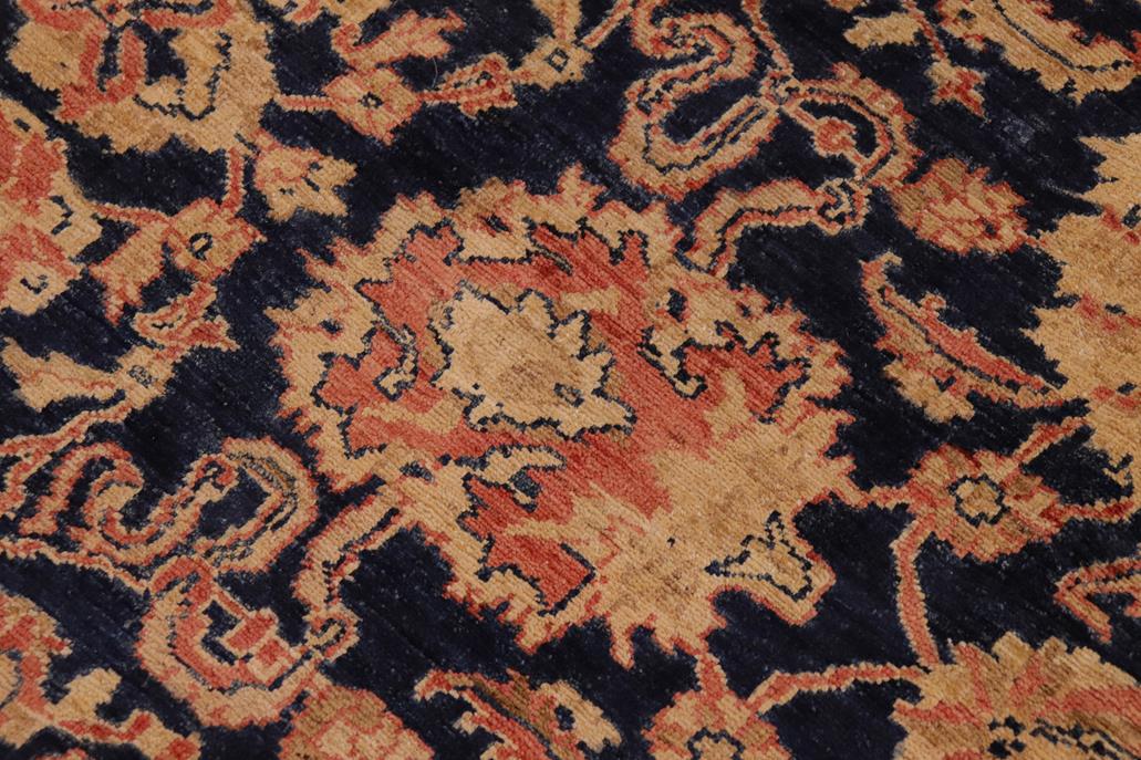 handmade Traditional Kafkaz Chobi Ziegler Blue Salmon Hand Knotted RECTANGLE 100% WOOL area rug 9 x 12