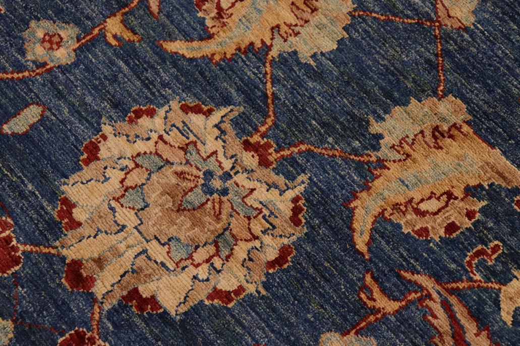 handmade Traditional Kafkaz Chobi Ziegler Blue Red Hand Knotted RECTANGLE 100% WOOL area rug 9 x 12
