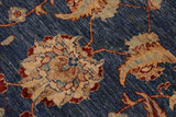 handmade Traditional Kafkaz Chobi Ziegler Blue Red Hand Knotted RECTANGLE 100% WOOL area rug 9 x 12