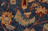 handmade Traditional Kafkaz Chobi Ziegler Blue Red Hand Knotted RECTANGLE 100% WOOL area rug 9 x 12