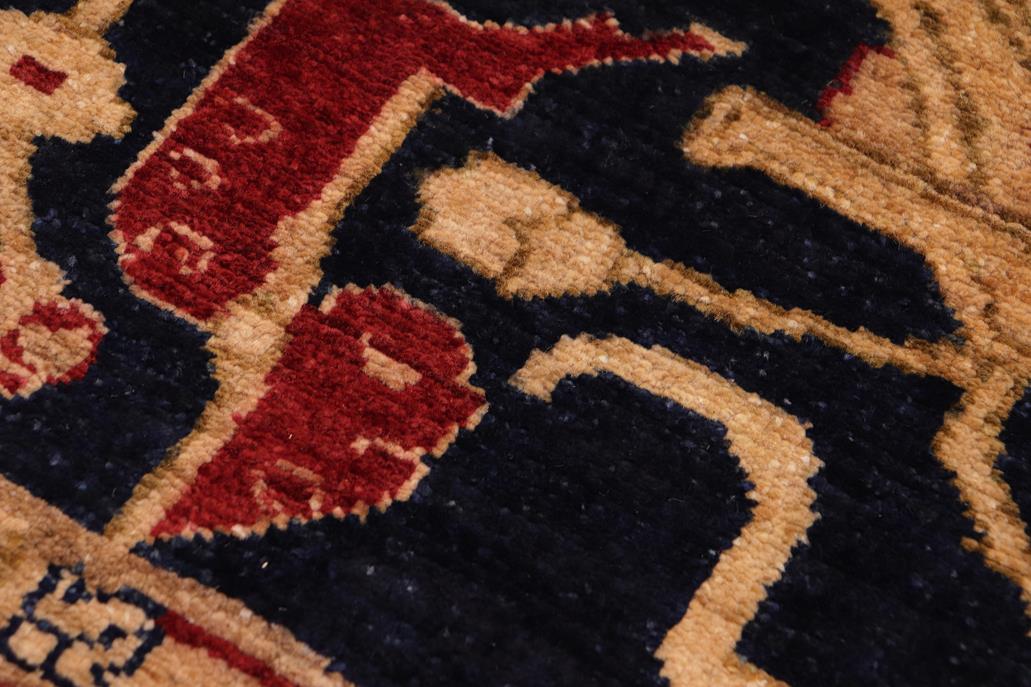 handmade Traditional Kafkaz Chobi Ziegler Blue Red Hand Knotted RECTANGLE 100% WOOL area rug 9 x 12