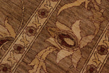 handmade Traditional Kafkaz Chobi Ziegler Taupe Beige Hand Knotted RECTANGLE 100% WOOL area rug 9 x 12