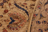 handmade Traditional Kafkaz Chobi Ziegler Beige Tan Hand Knotted RECTANGLE 100% WOOL area rug 9 x 12