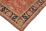 handmade Traditional Kafkaz Chobi Ziegler Peach Blue Hand Knotted RECTANGLE 100% WOOL area rug 9 x 11