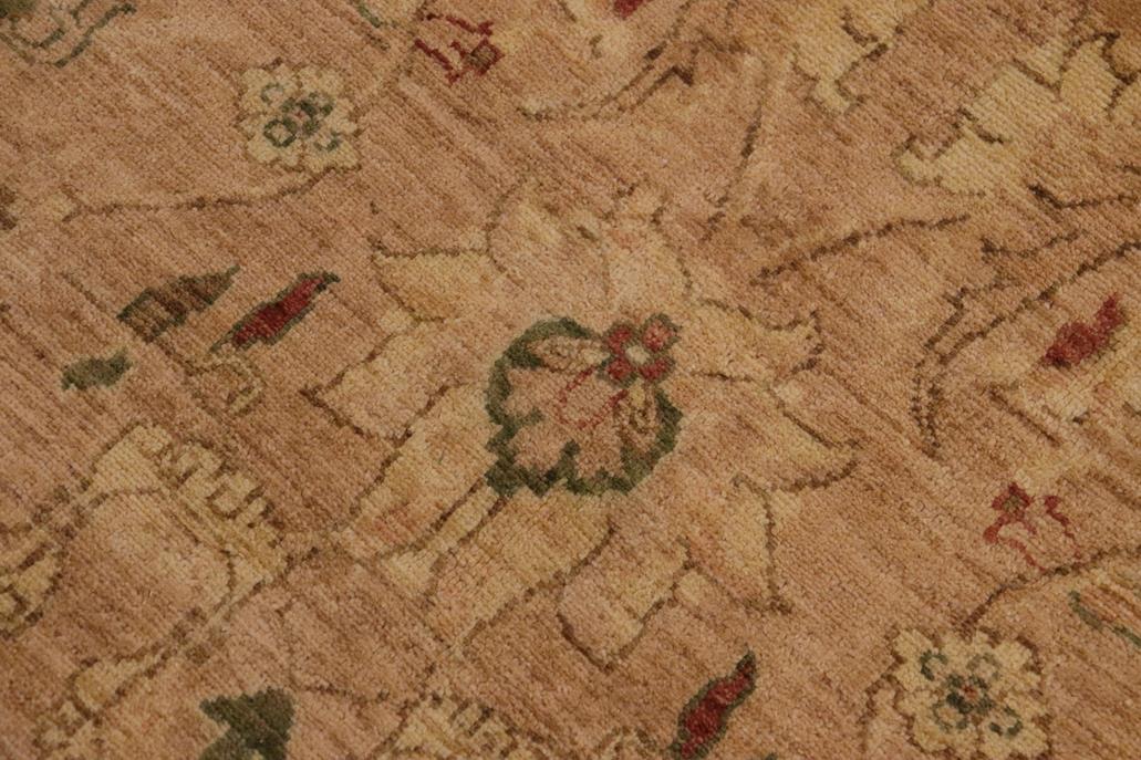 handmade Traditional Kafkaz Chobi Ziegler Tan Lt. Gold Hand Knotted RECTANGLE 100% WOOL area rug 9 x 12