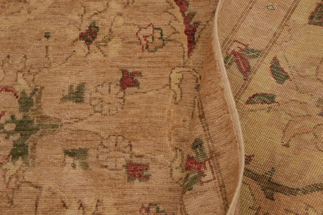 handmade Traditional Kafkaz Chobi Ziegler Tan Lt. Gold Hand Knotted RECTANGLE 100% WOOL area rug 9 x 12