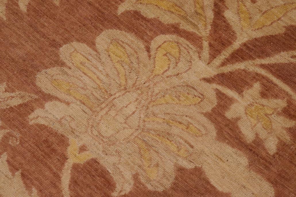 handmade Traditional Kafkaz Chobi Ziegler Lt. Brown Gold Hand Knotted RECTANGLE 100% WOOL area rug 9 x 12