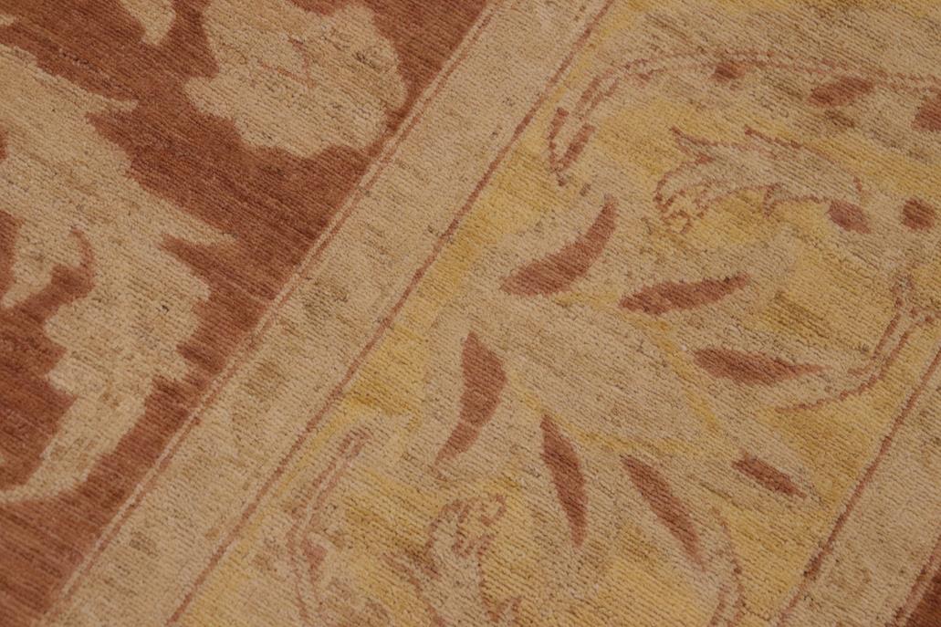 handmade Traditional Kafkaz Chobi Ziegler Lt. Brown Gold Hand Knotted RECTANGLE 100% WOOL area rug 9 x 12