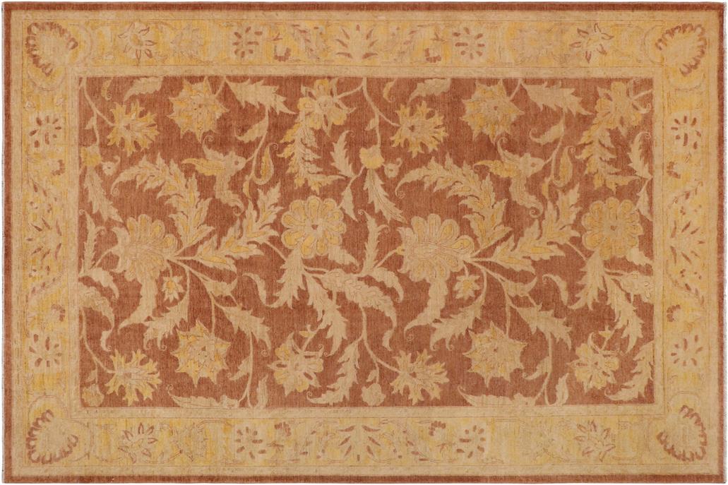handmade Traditional Kafkaz Chobi Ziegler Lt. Brown Gold Hand Knotted RECTANGLE 100% WOOL area rug 9 x 12