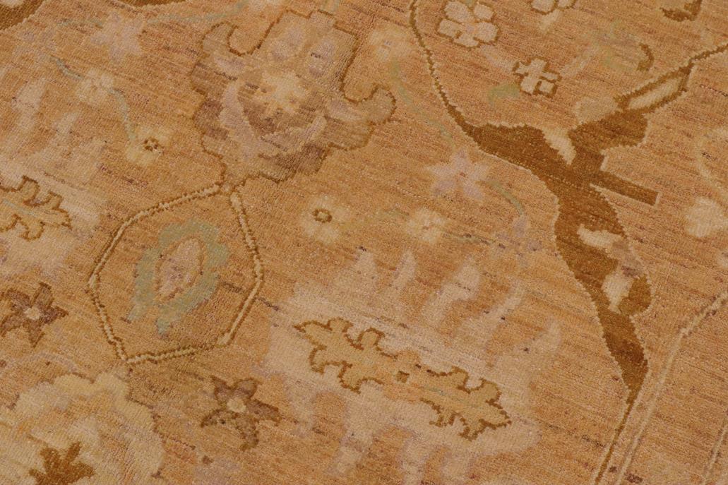 handmade Traditional Kafkaz Chobi Ziegler Tan Gold Hand Knotted RECTANGLE 100% WOOL area rug 9 x 12