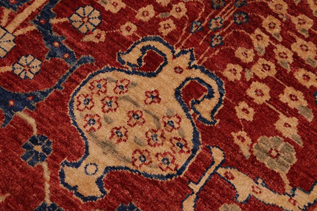 handmade Traditional Kafkaz Chobi Ziegler Red Olive Green Hand Knotted RECTANGLE 100% WOOL area rug 9 x 11