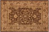 Classic Ziegler Emiko Brown Tan Hand-Knotted Wool Rug - 8'11'' x 11'10''