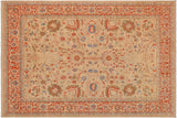 Bohemien Ziegler Corie Tan Rust Hand-Knotted Wool Rug - 9'0'' x 11'9''