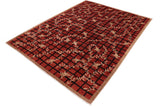 handmade Transitional Kafkaz Chobi Ziegler Red Tan Hand Knotted RECTANGLE 100% WOOL area rug 9 x 12