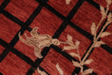 handmade Transitional Kafkaz Chobi Ziegler Red Tan Hand Knotted RECTANGLE 100% WOOL area rug 9 x 12