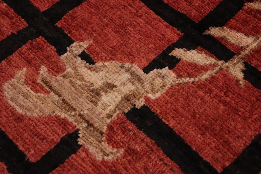 handmade Transitional Kafkaz Chobi Ziegler Red Tan Hand Knotted RECTANGLE 100% WOOL area rug 9 x 12