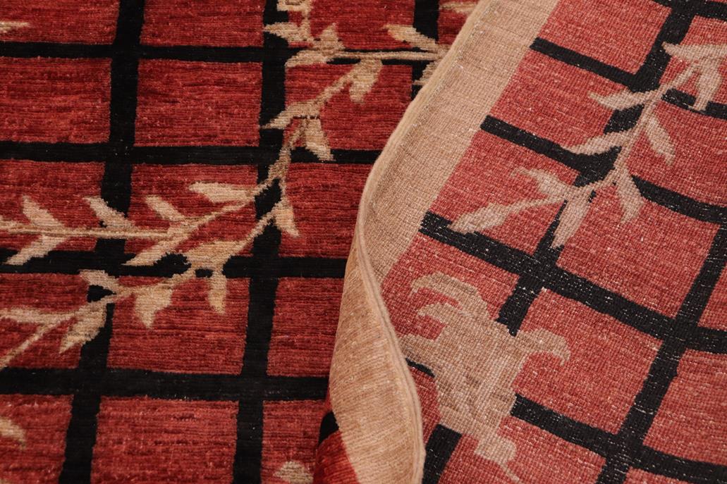 handmade Transitional Kafkaz Chobi Ziegler Red Tan Hand Knotted RECTANGLE 100% WOOL area rug 9 x 12