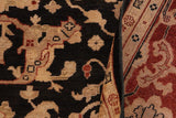 handmade Traditional Kafkaz Chobi Ziegler Black Rust Hand Knotted RECTANGLE 100% WOOL area rug 9 x 12