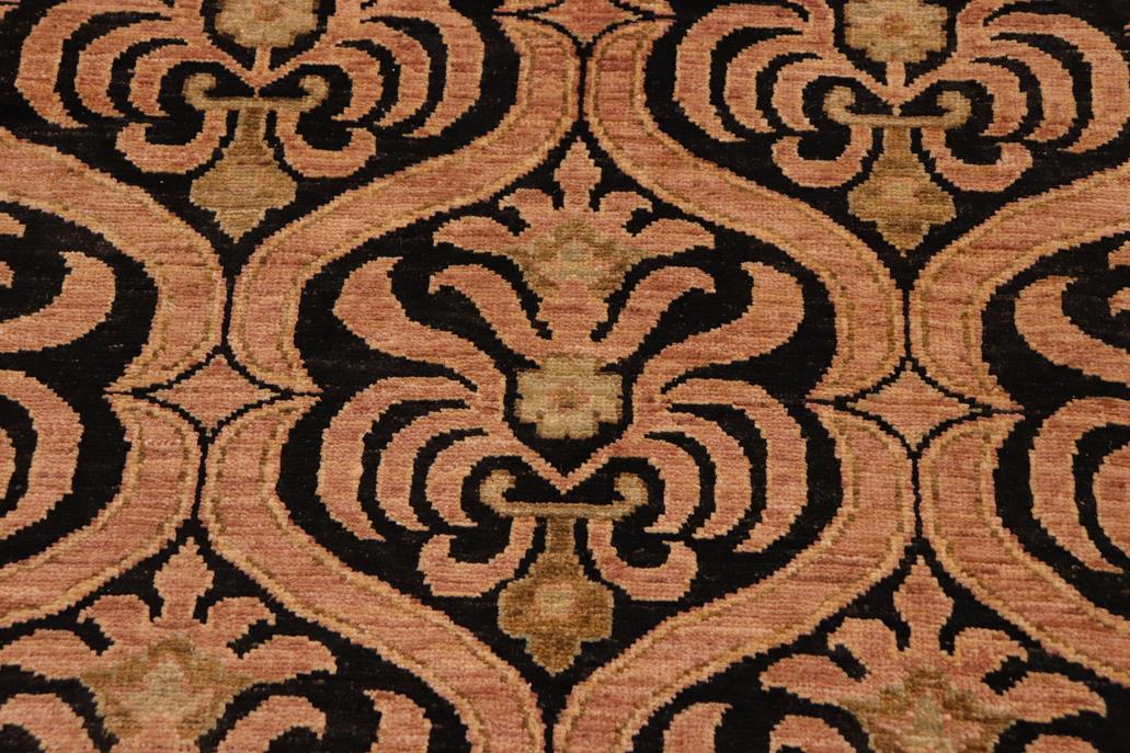 handmade Transitional Kafkaz Chobi Ziegler Brown Tan Hand Knotted RECTANGLE 100% WOOL area rug 9 x 12
