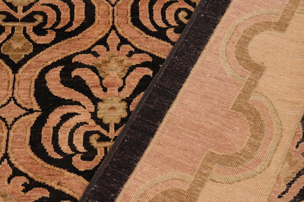 handmade Transitional Kafkaz Chobi Ziegler Brown Tan Hand Knotted RECTANGLE 100% WOOL area rug 9 x 12