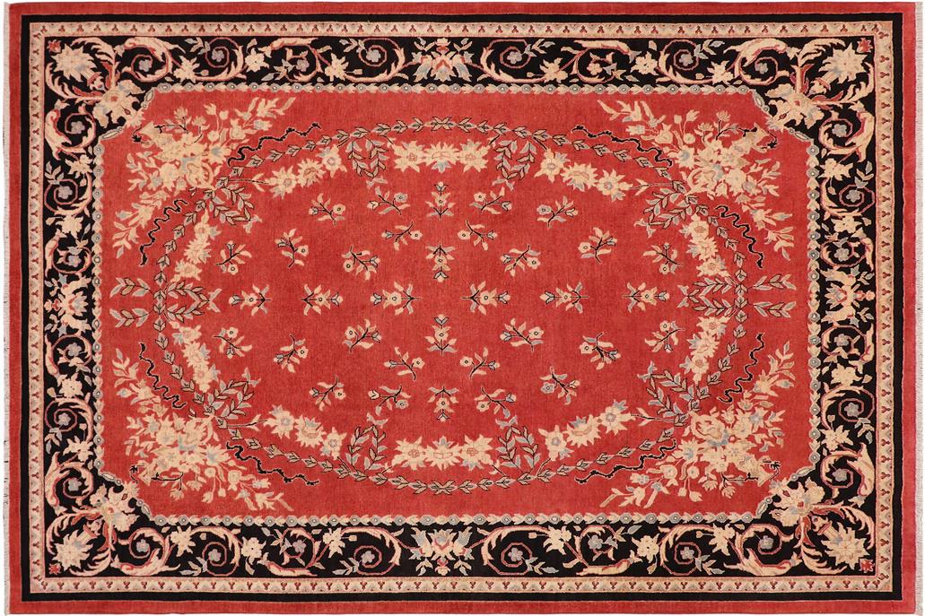 handmade Traditional Kafkaz Chobi Ziegler Rust Black Hand Knotted RECTANGLE 100% WOOL area rug 9 x 12