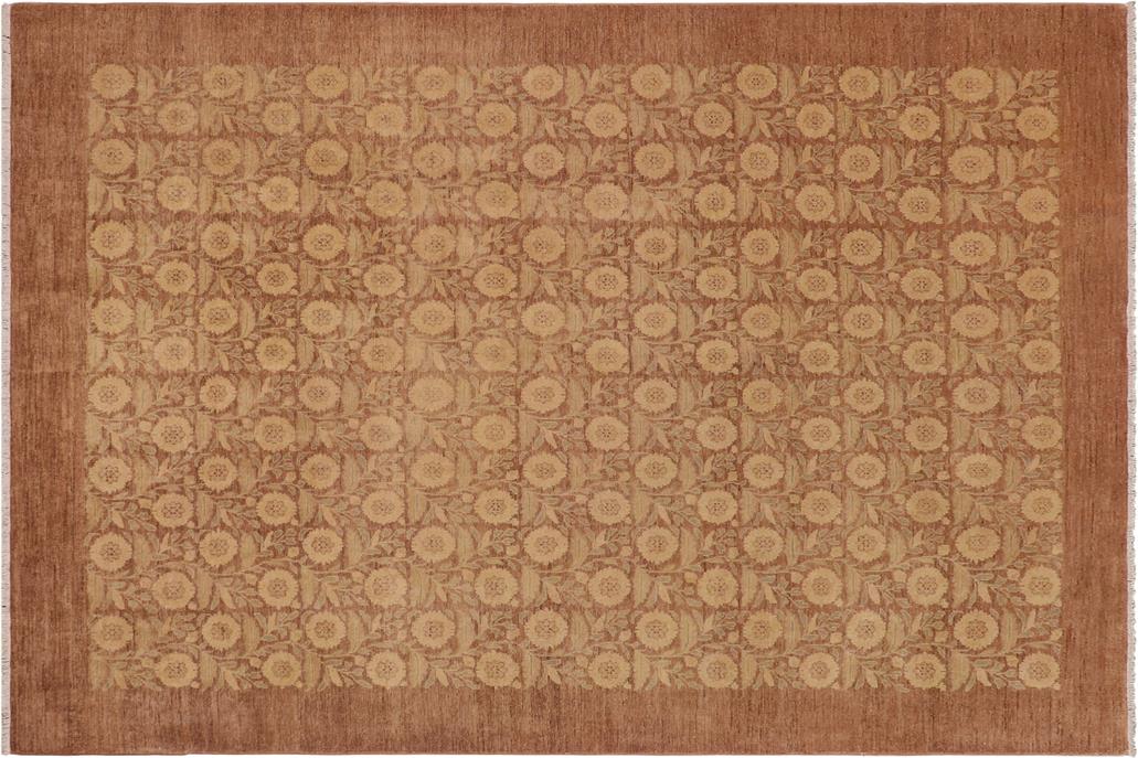 handmade Transitional Kafkaz Chobi Ziegler Nude Tan Hand Knotted RECTANGLE 100% WOOL area rug 9 x 12