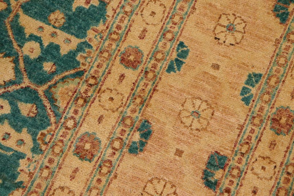 handmade Transitional Kafkaz Chobi Ziegler Lt. Green Nude Hand Knotted RECTANGLE 100% WOOL area rug 9 x 12