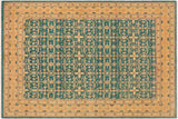 handmade Transitional Kafkaz Chobi Ziegler Lt. Green Nude Hand Knotted RECTANGLE 100% WOOL area rug 9 x 12