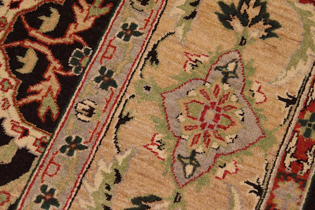 handmade Traditional Kafkaz Chobi Ziegler Brown Tan Hand Knotted RECTANGLE 100% WOOL area rug 9 x 12