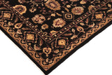 handmade Traditional Kafkaz Chobi Ziegler Black Aubergine Hand Knotted RECTANGLE 100% WOOL area rug 8 x 11