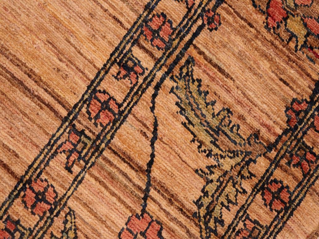 Modern Gabbeh Margart Beige/Rust Wool Rug - 6'3'' x 7'9''